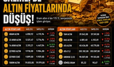 Salihli'de Altın Fiyatlarında Düşüş! Gram Altın 6 Bin 115 TL Seviyesinde
